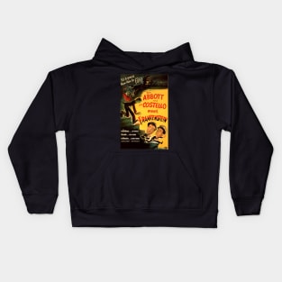 Classic Horror-Comedy Poster - Abbott and Costello Meet Frankenstein Kids Hoodie